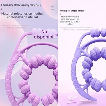 Masajer circular cu 36 roți pentru gambe și întregul corp, Clips de masaj pentru yoga (Material: PP; Brand: Other)