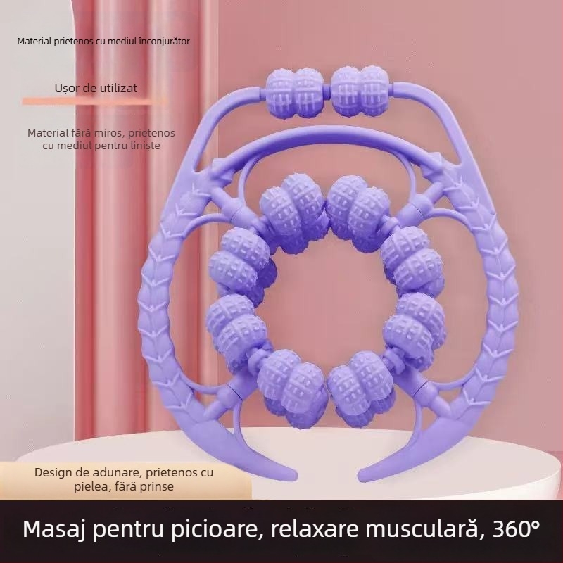 Masajer circular cu 36 roți pentru gambe și întregul corp, Clips de masaj pentru yoga (Material: PP; Brand: Other)