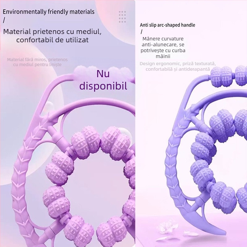Masajer circular cu 36 roți pentru gambe și întregul corp, Clips de masaj pentru yoga (Material: PP; Brand: Other)