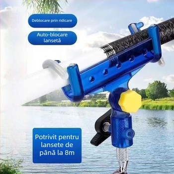 Suport pentru undițe de pescuit cu închidere automată, bază de montaj în teren