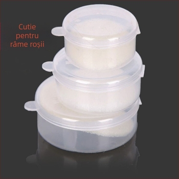 Cutie transparentă rotundă pentru viermi vii, momeli de pescuit