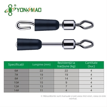 Clip de sub-linie cromat cu cupru și conector inel în formă de opt pentru accesorii de pescuit