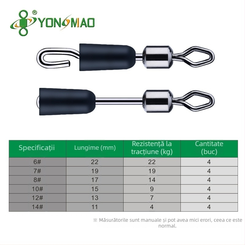 Clip de sub-linie cromat cu cupru și conector inel în formă de opt pentru accesorii de pescuit