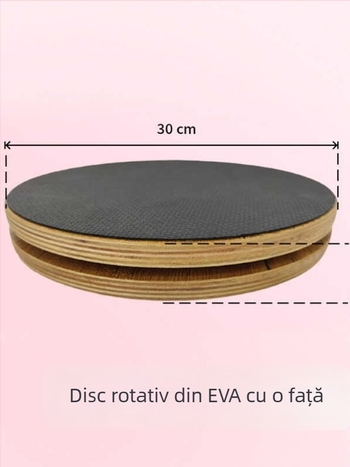 Optp disc Pilates din lemn solid, rotativ, pentru corecția posturii, reabilitare pelviană postpartum și întinderi cu roata de yoga
