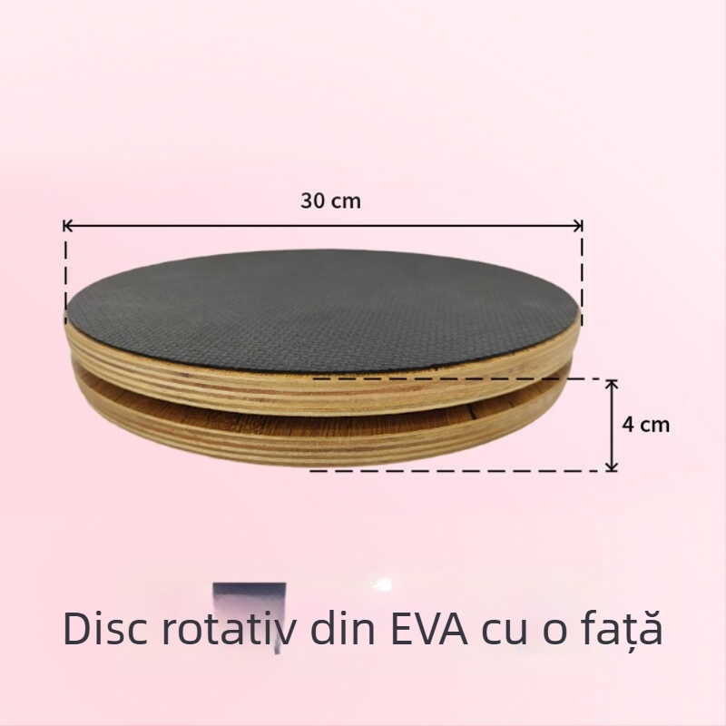 Optp disc Pilates din lemn solid, rotativ, pentru corecția posturii, reabilitare pelviană postpartum și întinderi cu roata de yoga