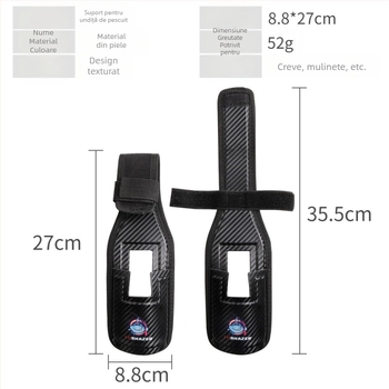 Skimming Shark Geantă din Piele pentru Lansete – Geantă de Pescuit Outdoor, Crossbody