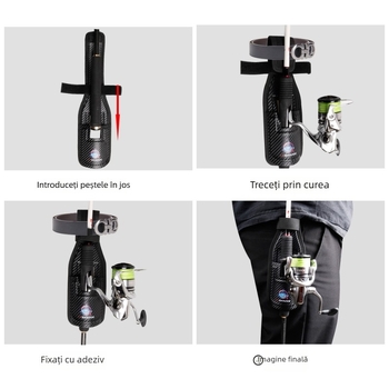 Skimming Shark Geantă din Piele pentru Lansete – Geantă de Pescuit Outdoor, Crossbody