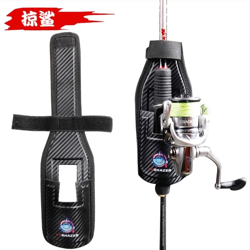 Skimming Shark Geantă din Piele pentru Lansete – Geantă de Pescuit Outdoor, Crossbody