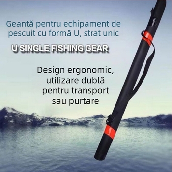 Geantă pentru undiță de pescuit cu husă rigidă – PVC, nu este impermeabilă