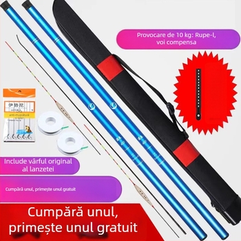 Set de undițe de pescuit - ultra ușor, ultra dur, secțiune scurtă, din fibră de sticlă, pentru pescuit în cursuri de apă