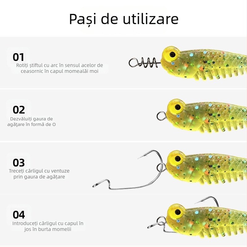 Accesorii pentru năluci: știft arcuit pentru momeli moi, oțel inoxidabil 304, Samsung Fishing Gear