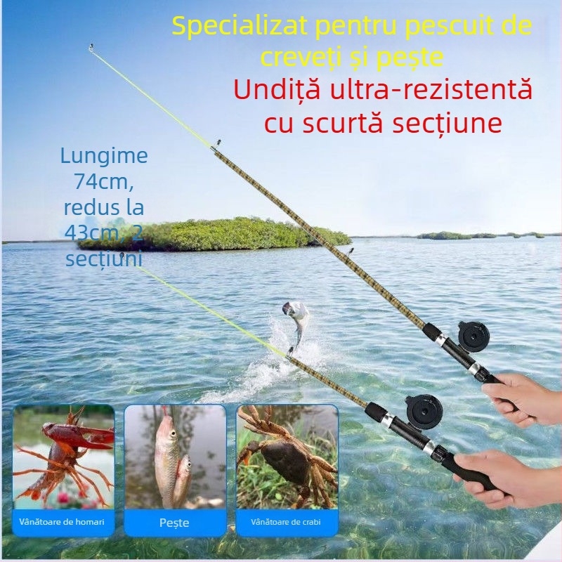 Set de undițe pentru copii din fibră de sticlă — kit complet pentru familie