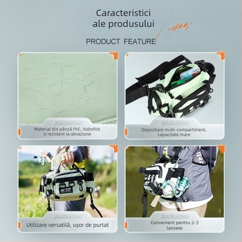 Geantă pentru echipamente de pescuit, curea multifuncțională/crossbody, material canvas (Brand: Jiajiaoni; Material: Canvas; Rezistență la apă: Nu)