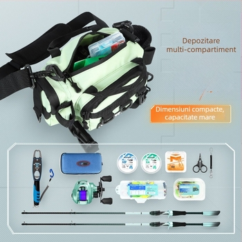 Geantă pentru echipamente de pescuit, curea multifuncțională/crossbody, material canvas (Brand: Jiajiaoni; Material: Canvas; Rezistență la apă: Nu)