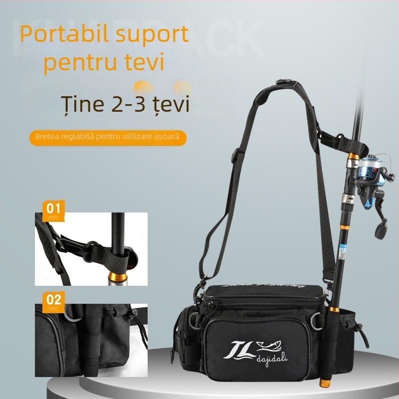 Geantă pentru momeli de pescuit - PVC impermeabilă, multifuncțională pentru undiță, fir, momeli și tambur