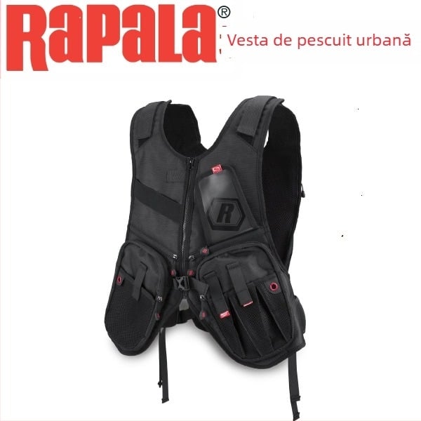 Vesta de pescuit cu rucsac integrat – îmbrăcăminte de pescuit all-in-one, Oxford material