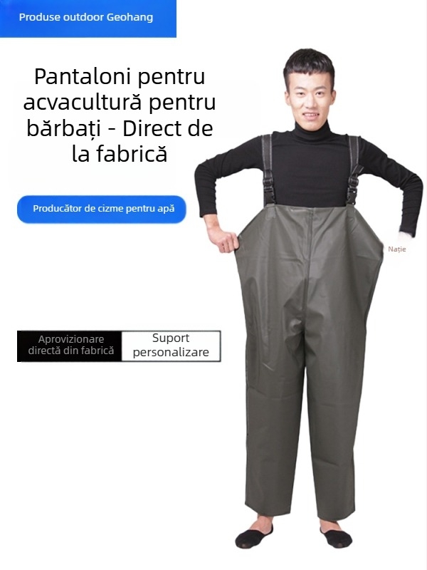 Pantaloni de pescuit Beat the Fisherman, din cauciuc, 2 buzunare (Material: Cauciuc; Buzunare: 2; Veste de salvare: Nu)