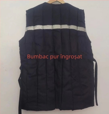 Vesta de lucru din bumbac, cu glugă, guler în V, nasturi, croială lejeră, Corduroy