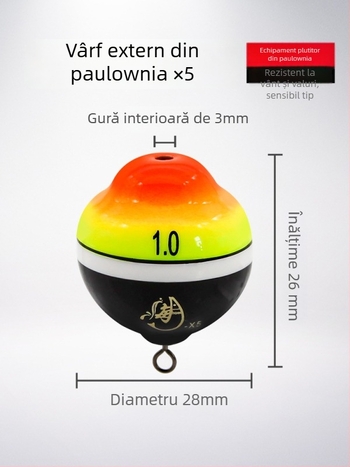 Plută de pescuit Sea Apo, din Buttonwood, compatibilă cu glow-stick