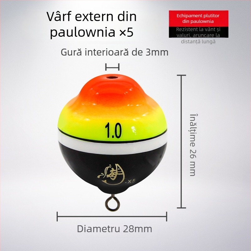 Plută de pescuit Sea Apo, din Buttonwood, compatibilă cu glow-stick