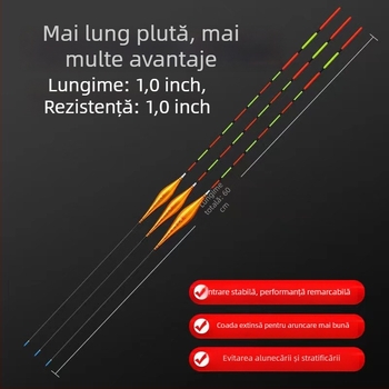 Plută de pescuit – deriva verticală, plută cu mărgele, design extins, material compozit