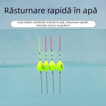 Plută de pescuit pentru ape puțin adânci, ultracompactă, cu picior din oțel, fără plumb