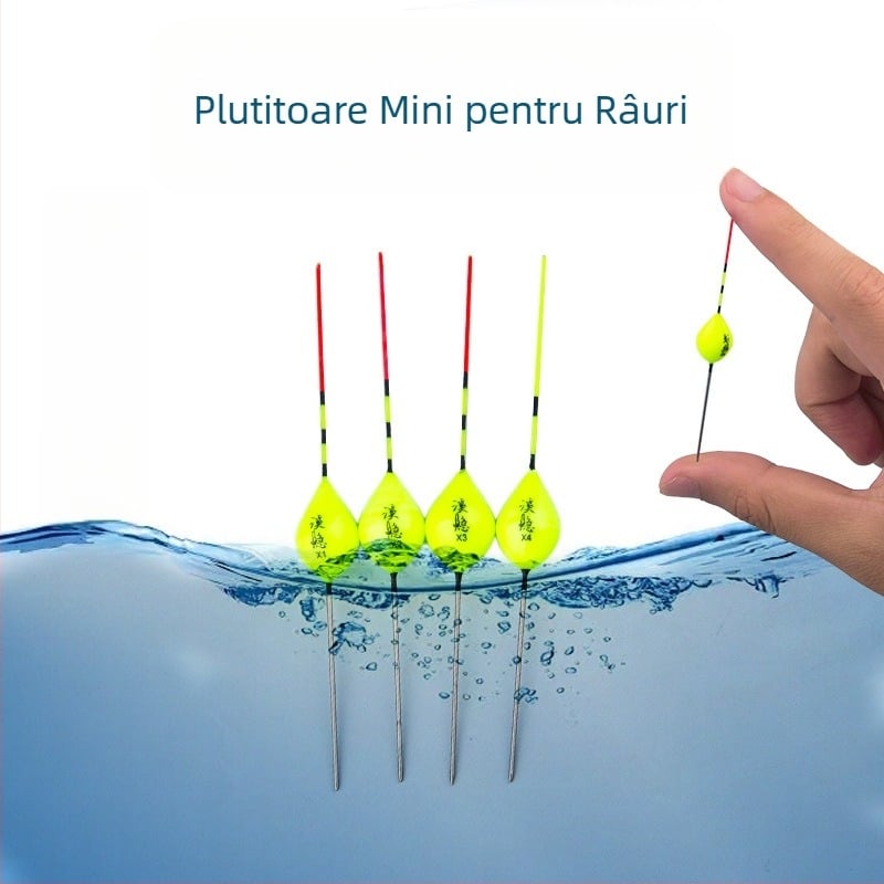 Plută de pescuit pentru ape puțin adânci, ultracompactă, cu picior din oțel, fără plumb