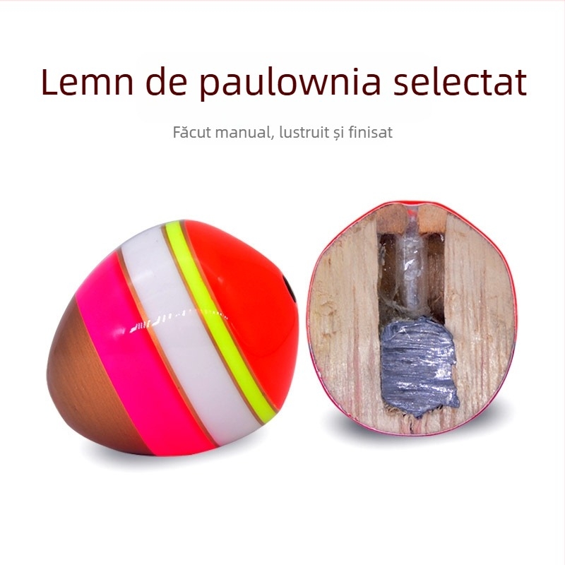 Set plută pentru pescuit la stânci din lemn de paulownia