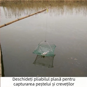 Plasă de pescuit pentru creve – structură deschisă, plasă pliabilă de ridicare, cușcă pentru creve, unealtă de pescuit cu plasă (Marcă: Altul; Material: Altul)