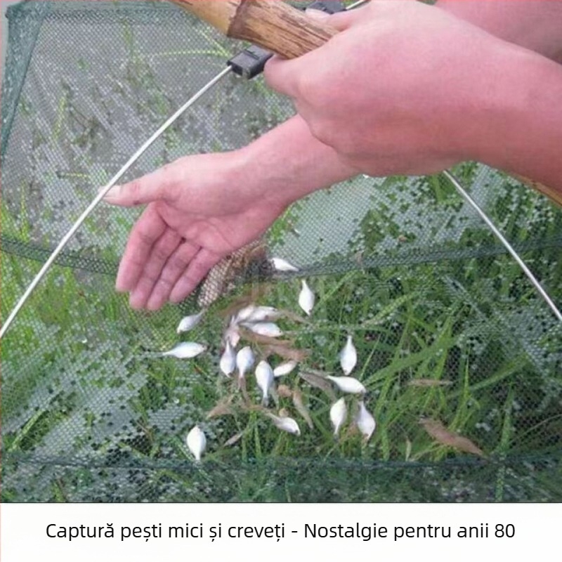 Plasă de pescuit pentru creve – structură deschisă, plasă pliabilă de ridicare, cușcă pentru creve, unealtă de pescuit cu plasă (Marcă: Altul; Material: Altul)