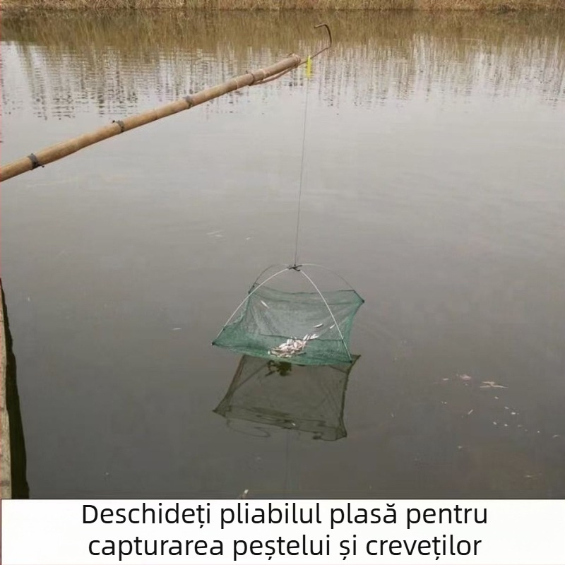 Plasă de pescuit pentru creve – structură deschisă, plasă pliabilă de ridicare, cușcă pentru creve, unealtă de pescuit cu plasă (Marcă: Altul; Material: Altul)