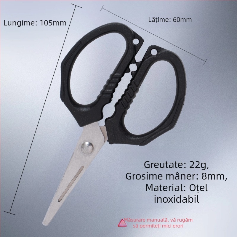 Ghost Work Foarfecă de pescuit multifuncțională cu lame din oțel inoxidabil și îndepărtător de cârlige