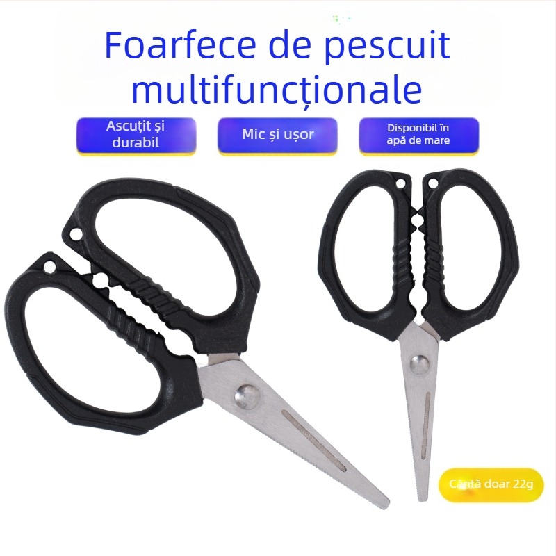 Ghost Work Foarfecă de pescuit multifuncțională cu lame din oțel inoxidabil și îndepărtător de cârlige