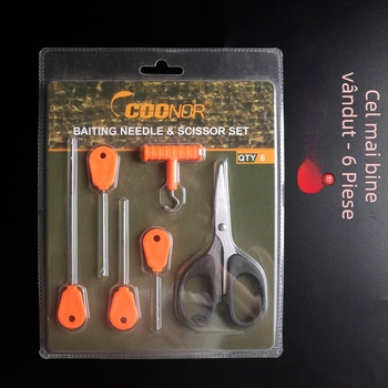 Kit european de unelte de pescuit cu burghiu, pin pentru noduri și clește de tras sârmă (Brand: Tulino; Origine: China; Material: PVC+metal)