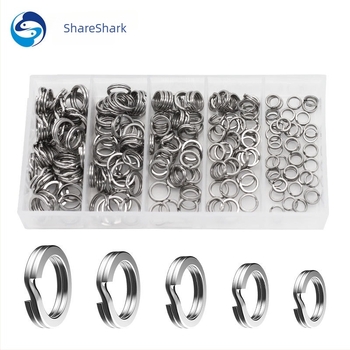 Samsung Fishing Gear 200 bucăți, set inele duble plate pentru conectarea năluci, oțel inoxidabil