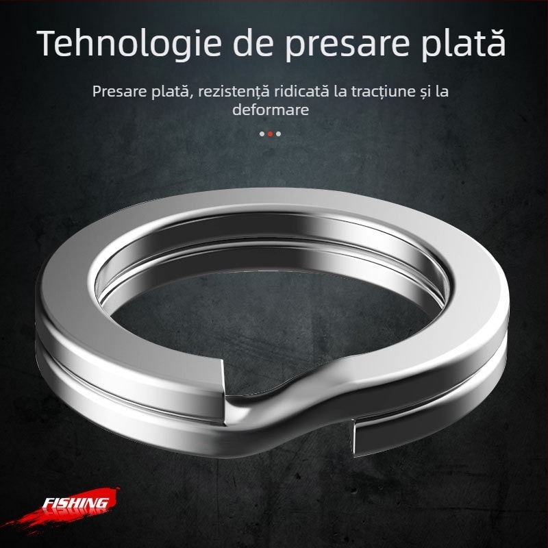 Samsung Fishing Gear 200 bucăți, set inele duble plate pentru conectarea năluci, oțel inoxidabil