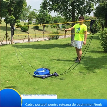 Ramă pentru plasă badminton - Portabilă, Pliabilă, Montaj Rapid, pentru interior și exterior (Material: Nylon; Personalizare: Da; Brand: Wilshun)