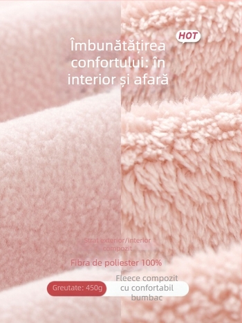 Vesta pentru copii, fără mâneci, căptușită cu fleece, groasă, unisex, fermoar, 100% poliester