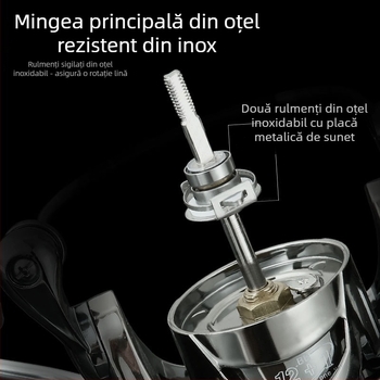 Songchuan mulinetă metalică de pescuit – tambur superficial, fără spații, aruncare lungă