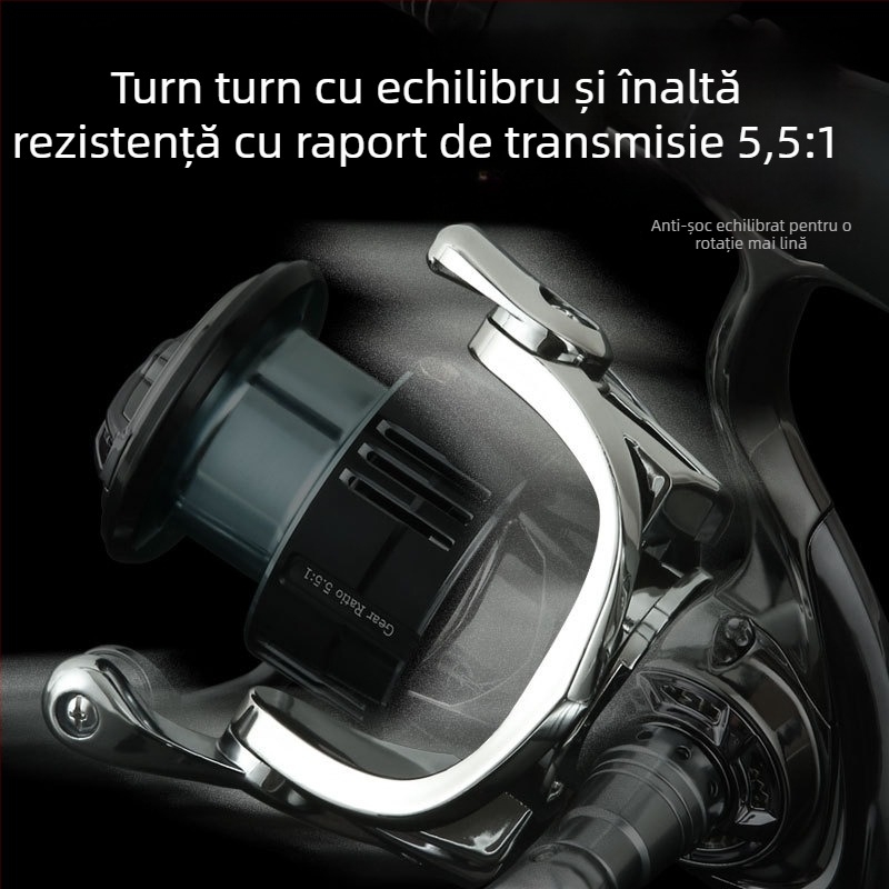 Songchuan mulinetă metalică de pescuit – tambur superficial, fără spații, aruncare lungă