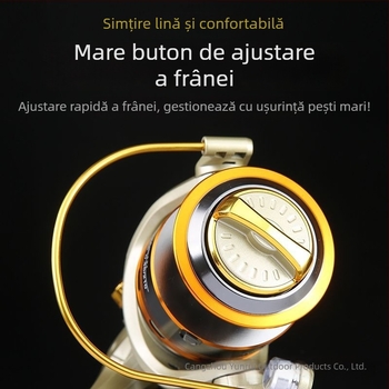 Mulinetă de pescuit rotativă, din metal total (40 buc./pachet)