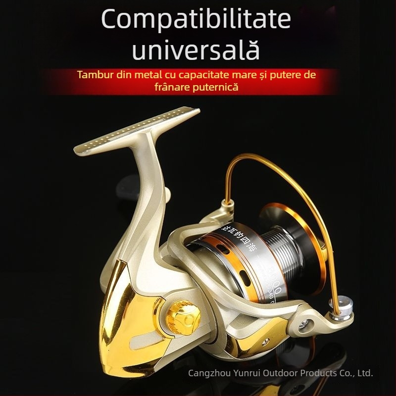 Mulinetă de pescuit rotativă, din metal total (40 buc./pachet)