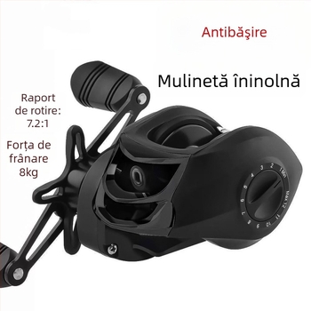 Rotiță de pescuit cu frână magnetică pentru aruncări la distanță, pescuit pe gheață, protecție împotriva rupturii firului