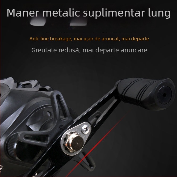 Rotiță de pescuit cu frână magnetică pentru aruncări la distanță, pescuit pe gheață, protecție împotriva rupturii firului