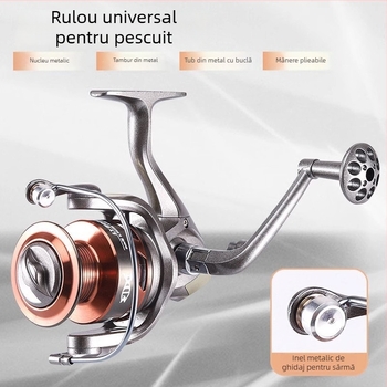 Mulinetă spinning all-metal Giant Fin King pentru pescuit în mare
