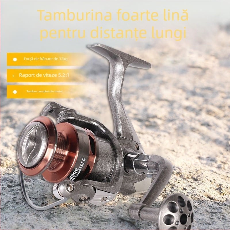 Mulinetă spinning all-metal Giant Fin King pentru pescuit în mare