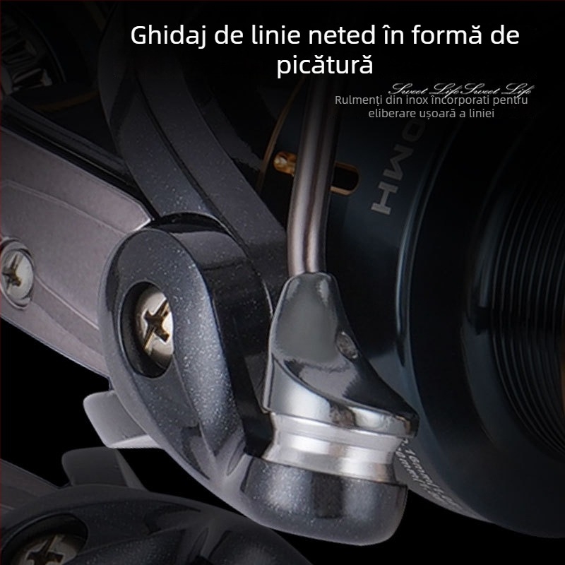 Songchuan mulinetă de spinning ușoară cu braț din carbon, fără joc, micro-pescuit reel, raport de viteză mare, aruncare lungă