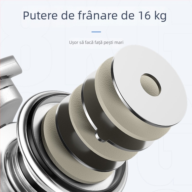 Mulinetă de pescuit spinning pentru pescuit maritim, construcție din metal integrală, aruncare lungă, cutie cu 40 buc.