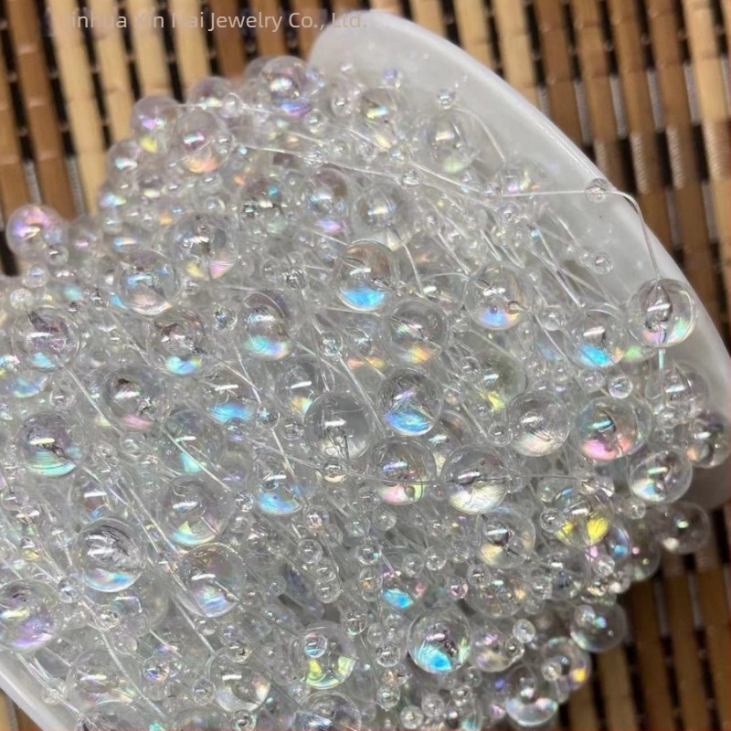 Mărgele pe fir de pescuit pentru proiecte DIY, plastic/rasină, rotunde, finisaj lac de copt, brand Xinnai, seria Toy Lighting
