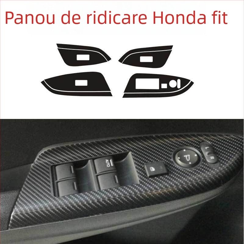 Folie decorativă din fibră de carbon pentru consola centrală interioară – adeziv pe dos, personalizare disponibilă, stil auto special